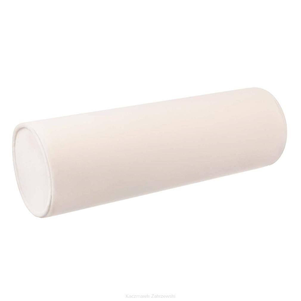 Poduszka dekoracyjna wałek 45x15 welur beżowa