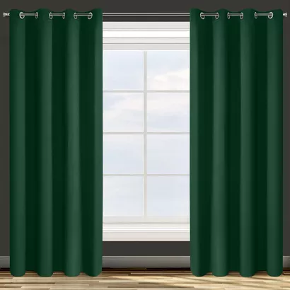 Zasłona gotowa na przelotkach PARISA 140x250 Design91 zielona