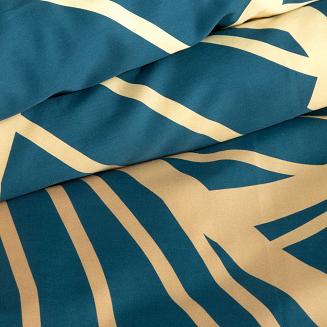 Pościel z makosatyny POS 200x220 Eurofirany granatowy/złoty