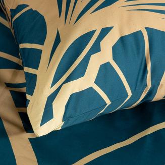 Pościel z makosatyny POS 200x220 Eurofirany granatowy/złoty