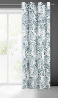 Zasłona gotowa na przelotkach HARIET 140x250 Eurofirany niebieski/ecru