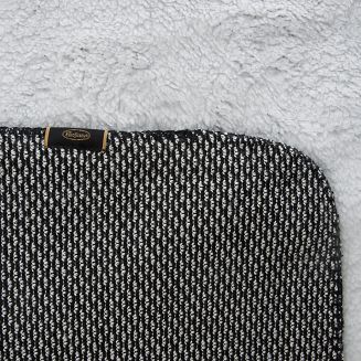 Koc narzuta na łóżko PANDA 150x200 dwustronny baranek czarny biały