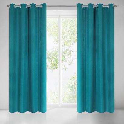 Zasłona gotowa na przelotkach MELTEM 140x250 Eurofirany turkusowy