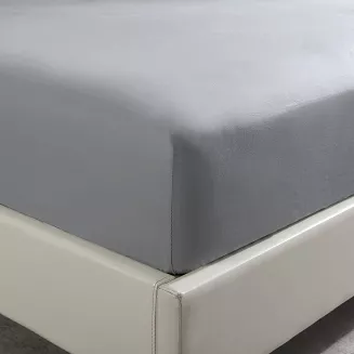Prześcieradło satyna bawełniana z gumką 200x220 SIN grafitowe