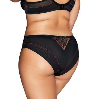 Figi damskie z koronką i tiulem AV 2122 czarne