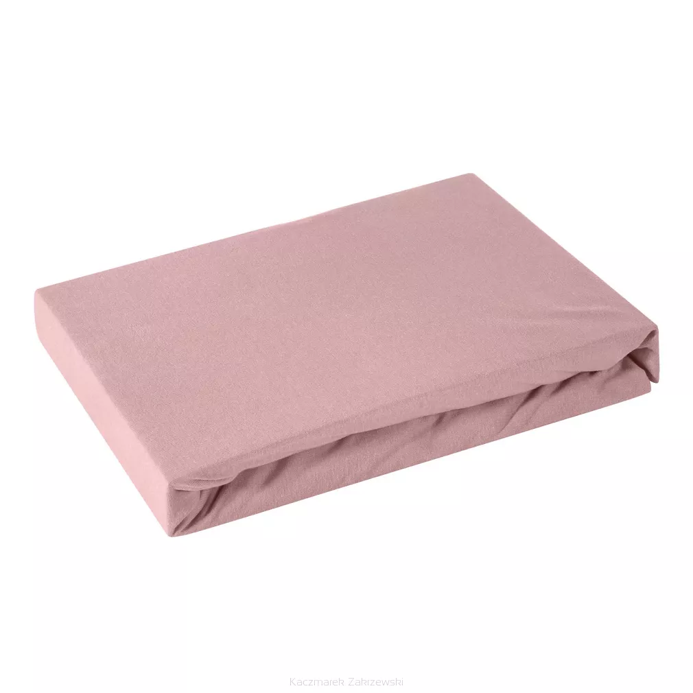Prześcieradło jersey z gumką  180x200 Design91 pudrowy róż