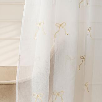 KOKARDKA Firana gotowa na etaminie haftowana na taśmie z ołowianką szer.140 x wys.250cm kolor 002 bi