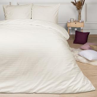 Poszewka satyna bawełniana adamaszek 70x80 kremowa