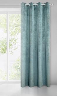 Zasłona gotowa na przelotkach ALUVIA 140x250 Eurofirany turkusowy