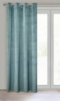 Zasłona gotowa na przelotkach ALUVIA 140x250 Eurofirany turkusowy