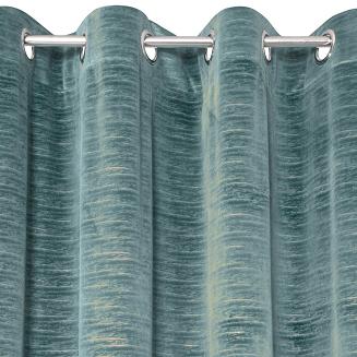 Zasłona gotowa na przelotkach ALUVIA 140x250 Eurofirany turkusowy