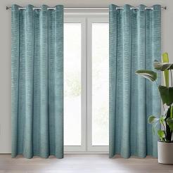 Zasłona gotowa na przelotkach ALUVIA 140x250 Eurofirany turkusowy