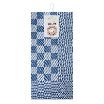 Komplet ścierek kuchennych 2 szt. MAURO 50x70 Eurofirany niebieska szachownica