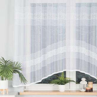 Firanka żakardowa gotowa na żabki KLAUDYNA 300x160 biała