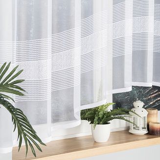 Firanka żakardowa gotowa na żabki KLAUDYNA 300x160 biała