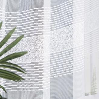 Firanka żakardowa gotowa na żabki KLAUDYNA 300x160 biała