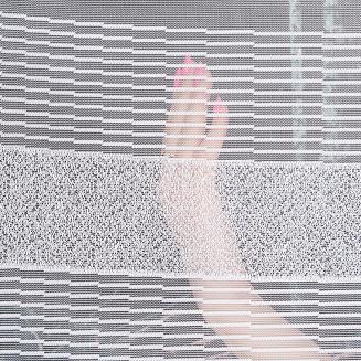 Firanka żakardowa gotowa na żabki KLAUDYNA 300x160 biała