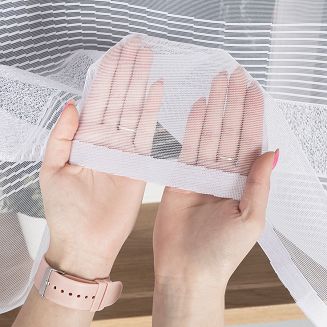 Firanka żakardowa gotowa na żabki KLAUDYNA 300x160 biała