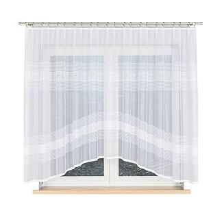 Firanka żakardowa gotowa na żabki KLAUDYNA 300x160 biała