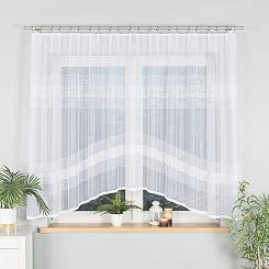 Firanka żakardowa gotowa na żabki KLAUDYNA 300x160 biała