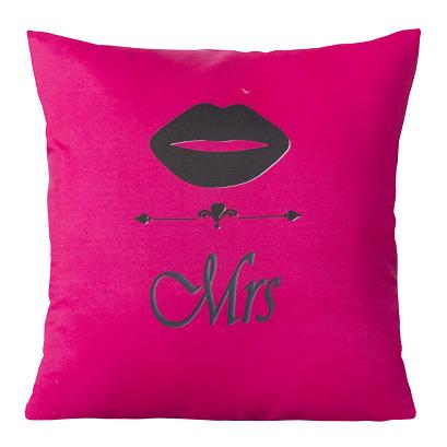 Poszewka dekoracyjna NEVAN 40x40 Eurofirany biała / amarant