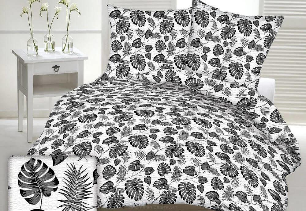 Pościel z kory 160x200 wzór egzotyczne liście 2