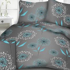 Pościel z kory 140x200 wzór dmuchawce na graficie