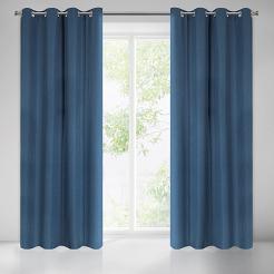 Zasłona gotowa na przelotkach MELTEM 140x250 Eurofirany granatowy