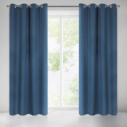 Zasłona gotowa na przelotkach MELTEM 140x250 Eurofirany granatowy