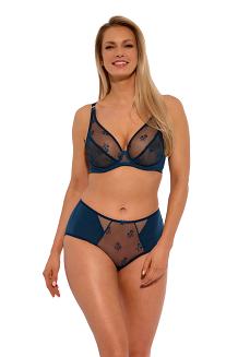 Biustonosz braletka z haftem Soft Linn 015 miękki morski