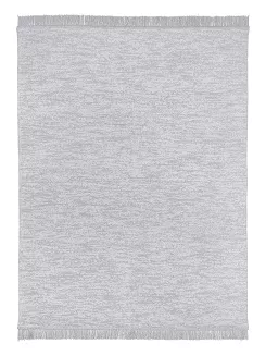 Koc bawełniano-akrylowy 150x200 srebrny stalowy marmurek