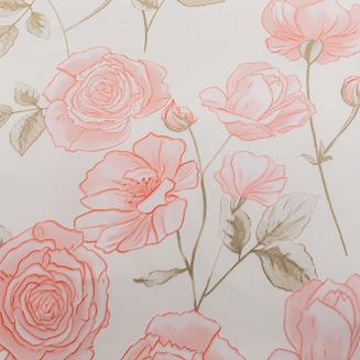 Komplet pościeli dwustronnej 140x200 kremowa różany ogród