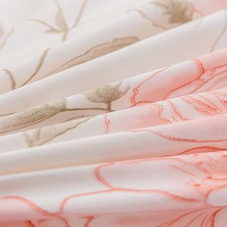 Komplet pościeli dwustronnej 140x200 kremowa różany ogród