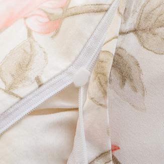 Komplet pościeli dwustronnej 140x200 kremowa różany ogród