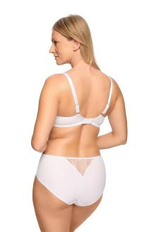 Biustonosz z koronką Semi-Soft Sabina 1301 półusztywniany biały