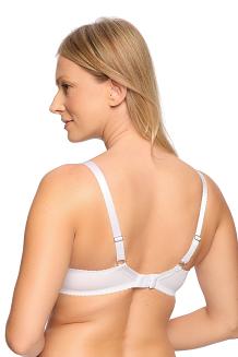 Biustonosz z koronką Semi-Soft Sabina 1301 półusztywniany biały