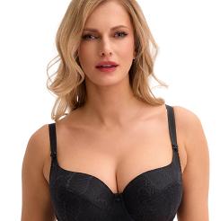 Biustonosz GAIA Full Cup Micaela 758 usztywniany czarny