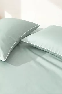 Poszewka bambusowa 50x60 szałwiowa z białą bizą