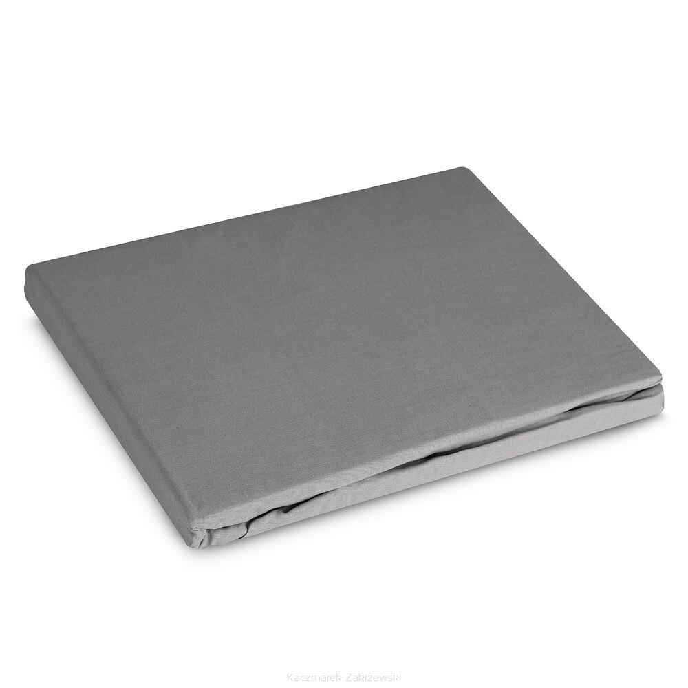 Prześcieradło satynowe z gumką BASIC 160x200x30 Eurofirany stalowy