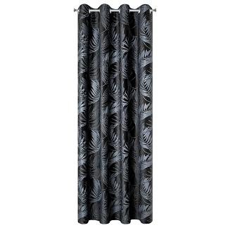 Zasłona gotowa na przelotkach VERA 140x250 Eurofirany czarny