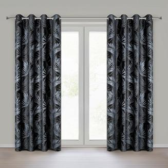 Zasłona gotowa na przelotkach VERA 140x250 Eurofirany czarny