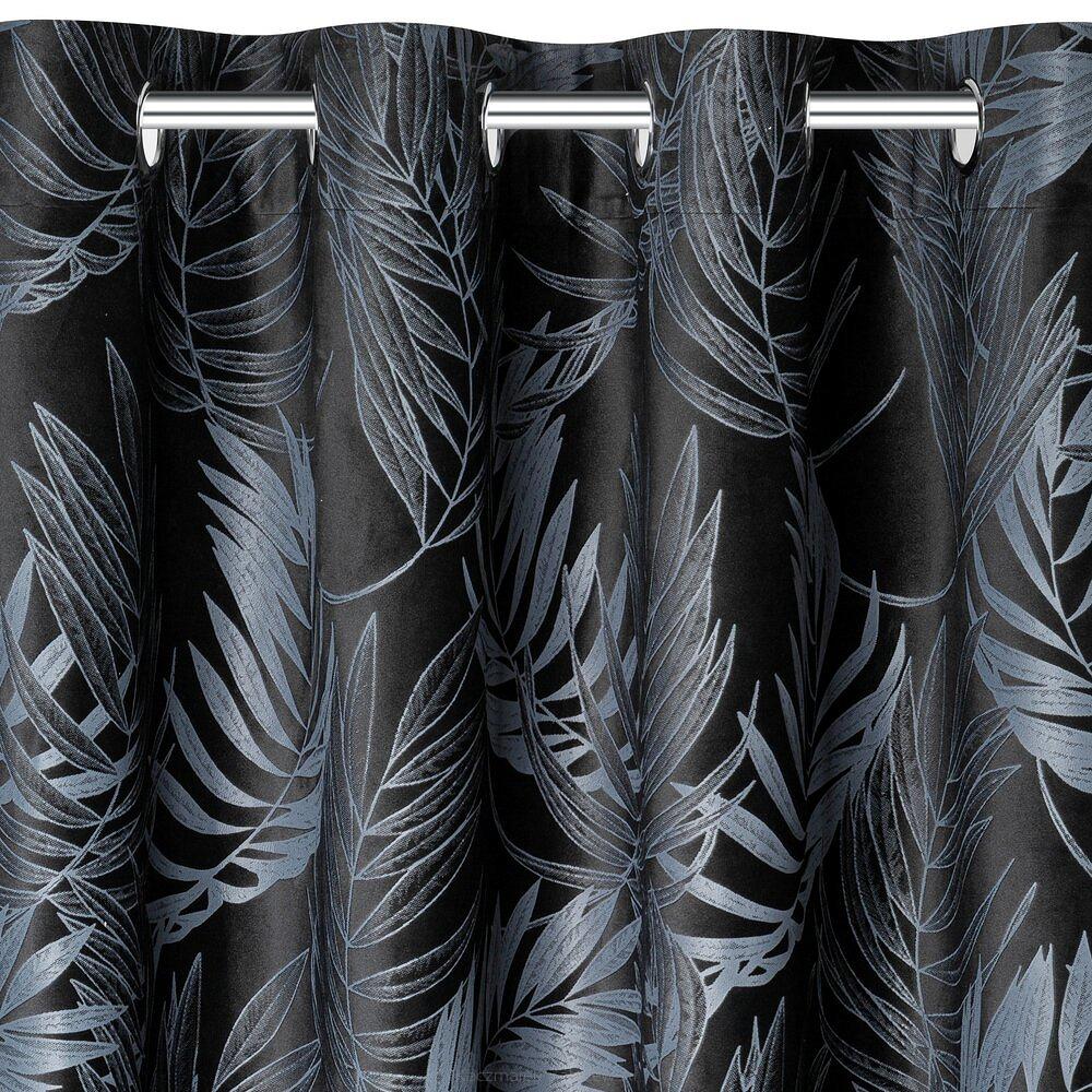 Zasłona gotowa na przelotkach VERA 140x250 Eurofirany czarny