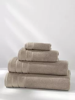 Ręcznik bawełniany o ryżowej strukturze Loren 30x30 mocca