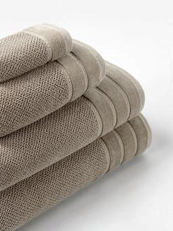 Ręcznik bawełniany o ryżowej strukturze Loren 30x30 mocca