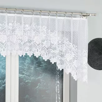 Firanka żakardowa gotowa na żabki DEMETRIA 250x80 biała