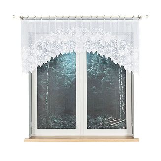 Firanka żakardowa gotowa na żabki DEMETRIA 250x80 biała