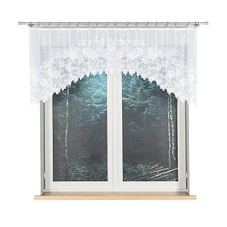 Firanka żakardowa gotowa na żabki DEMETRIA 250x80 biała