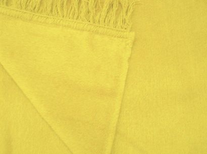 Koc bawełniano-akrylowy 150x200 żółty