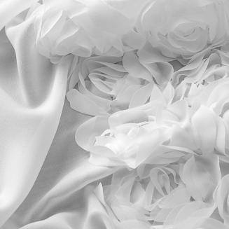 Zasłona gotowa na przelotkach ROSES 140x250 Eva Minge Eurofirany biały