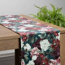 Obrus dekoracyjny VELVET 35x180 Eurofirany zielony